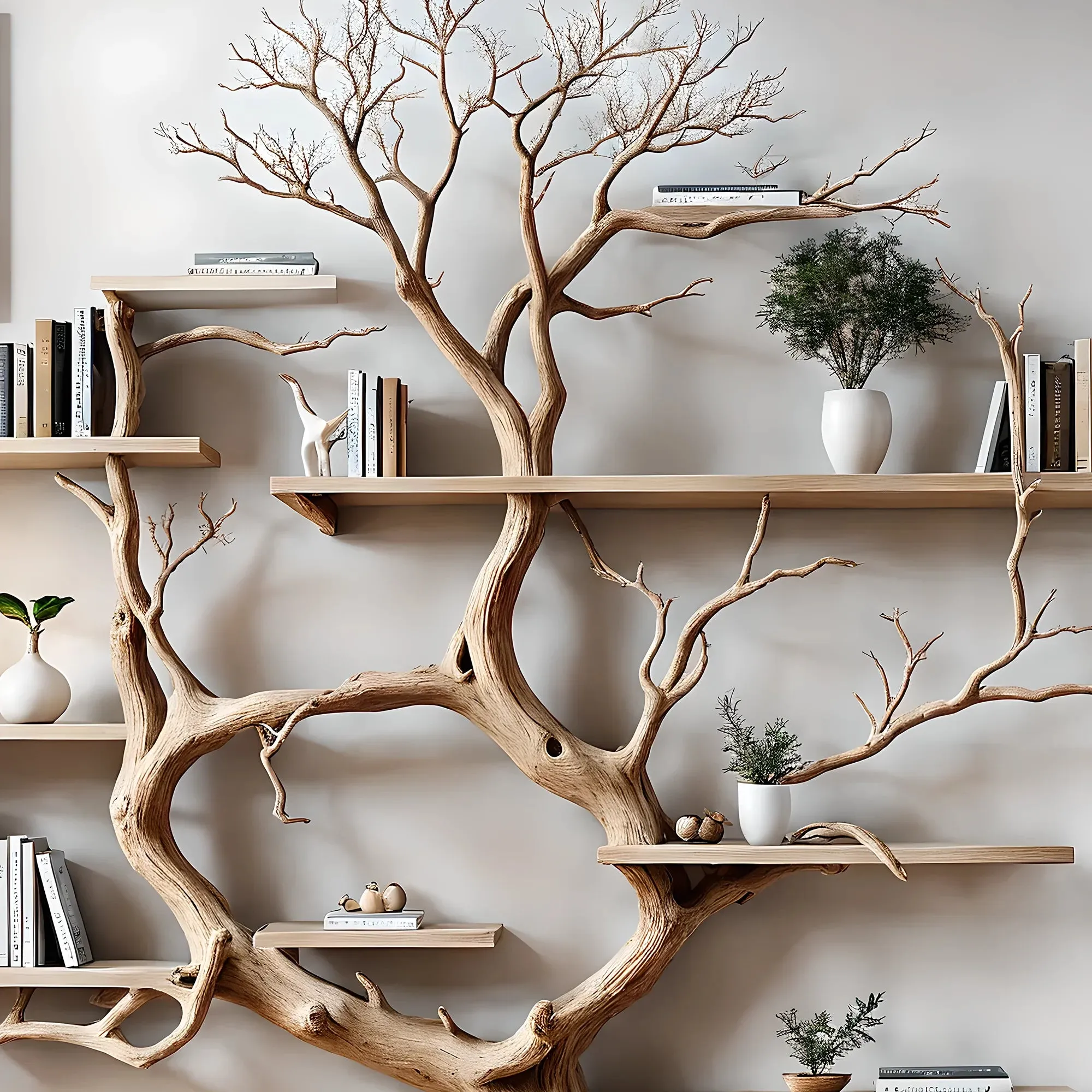 Branch Display Bookshelf –  Room Decor